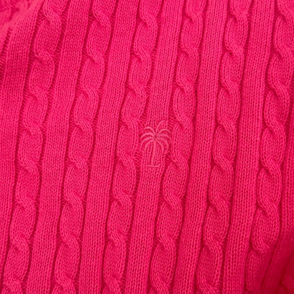 Lilly Pulitzer Vintage Retired Pink Cardigan 3/4 Sleeve Fitted Cotton Medium M - Picture 5 of 5